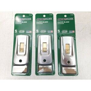 3 Pack Masterforce Razor Blade Scraper w/ 5 Blades 243-5455